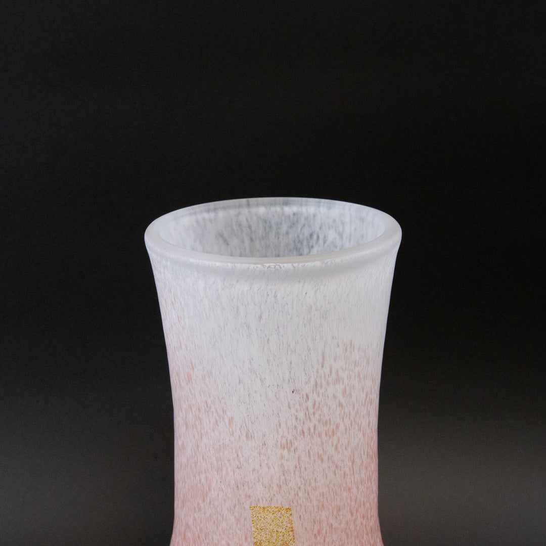 岩田久利 竹型硝子花生「一節」