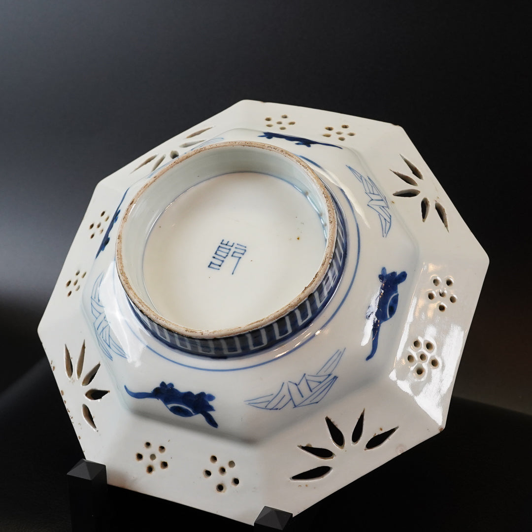 古伊万里 染付八角皿