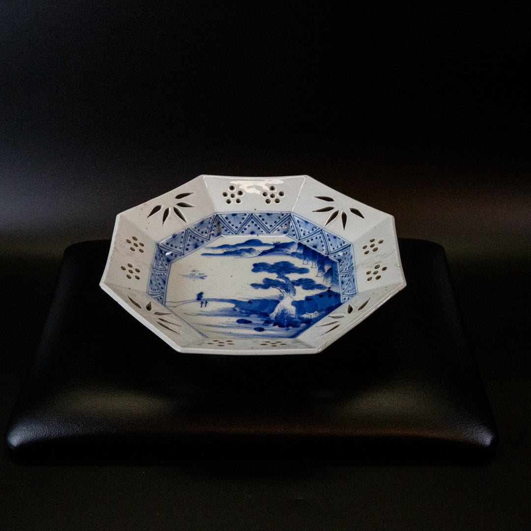 古伊万里 染付八角皿