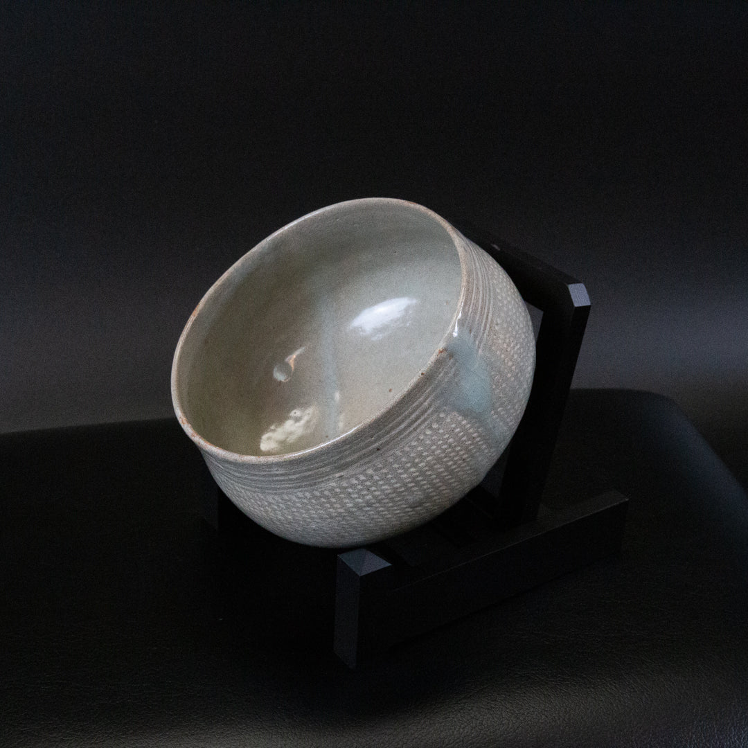大和松雁 松緑窯 萩焼 三島手茶碗