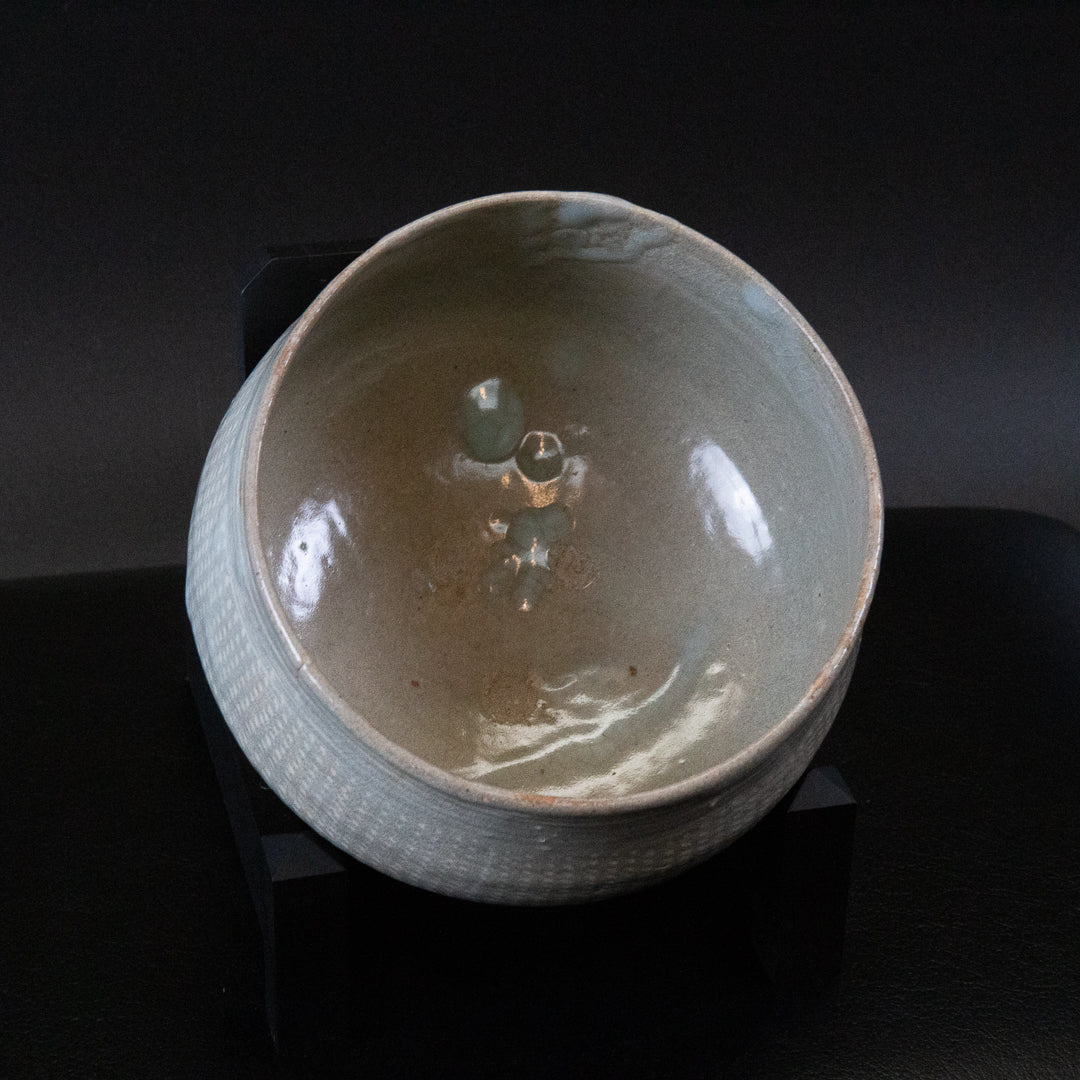 大和松雁 松緑窯 萩焼 三島手茶碗