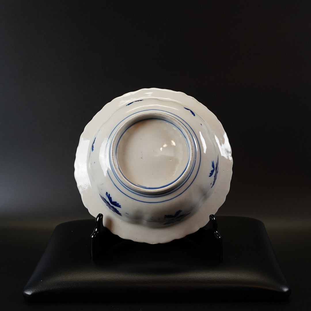 古伊万里 色絵牡丹文 八寸皿 三枚組
