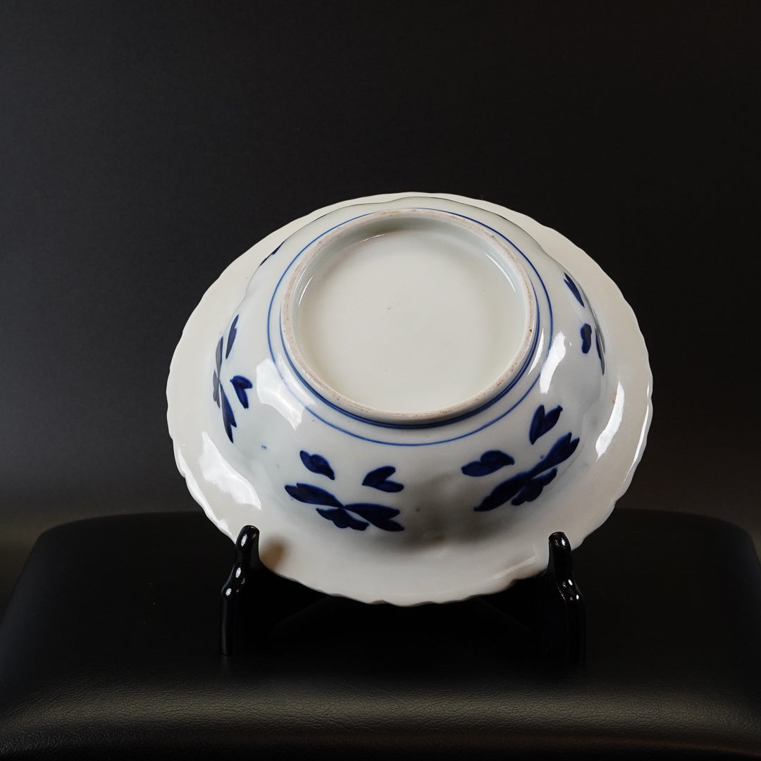 古伊万里 色絵牡丹文 八寸皿 三枚組