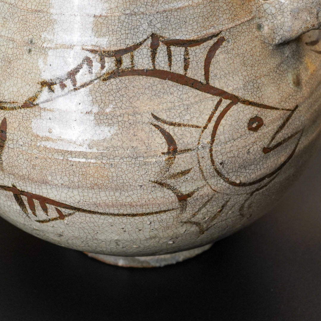 魚絵水指