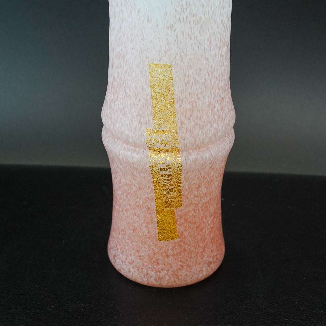 岩田久利 竹型硝子花生「一節」