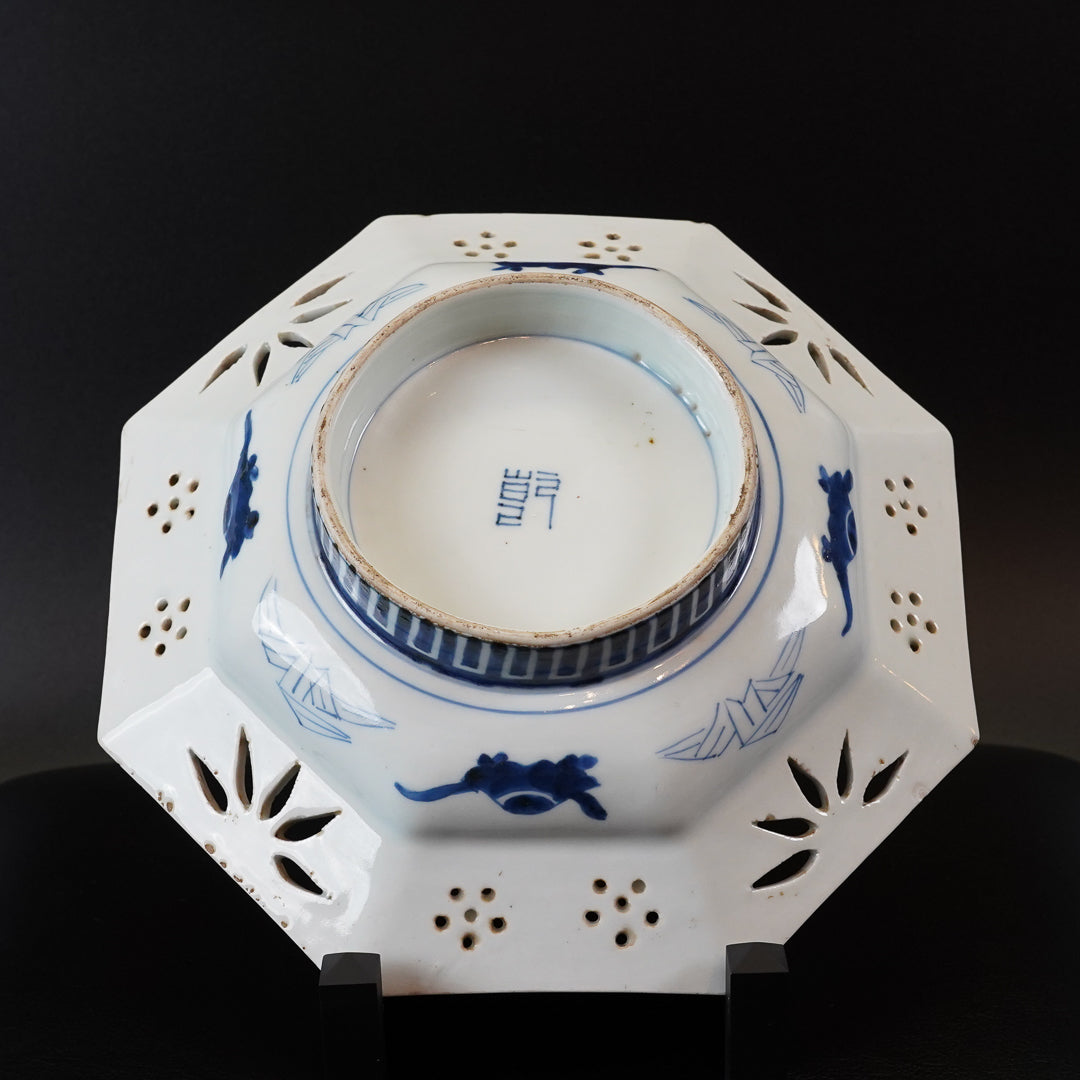 古伊万里 染付八角皿