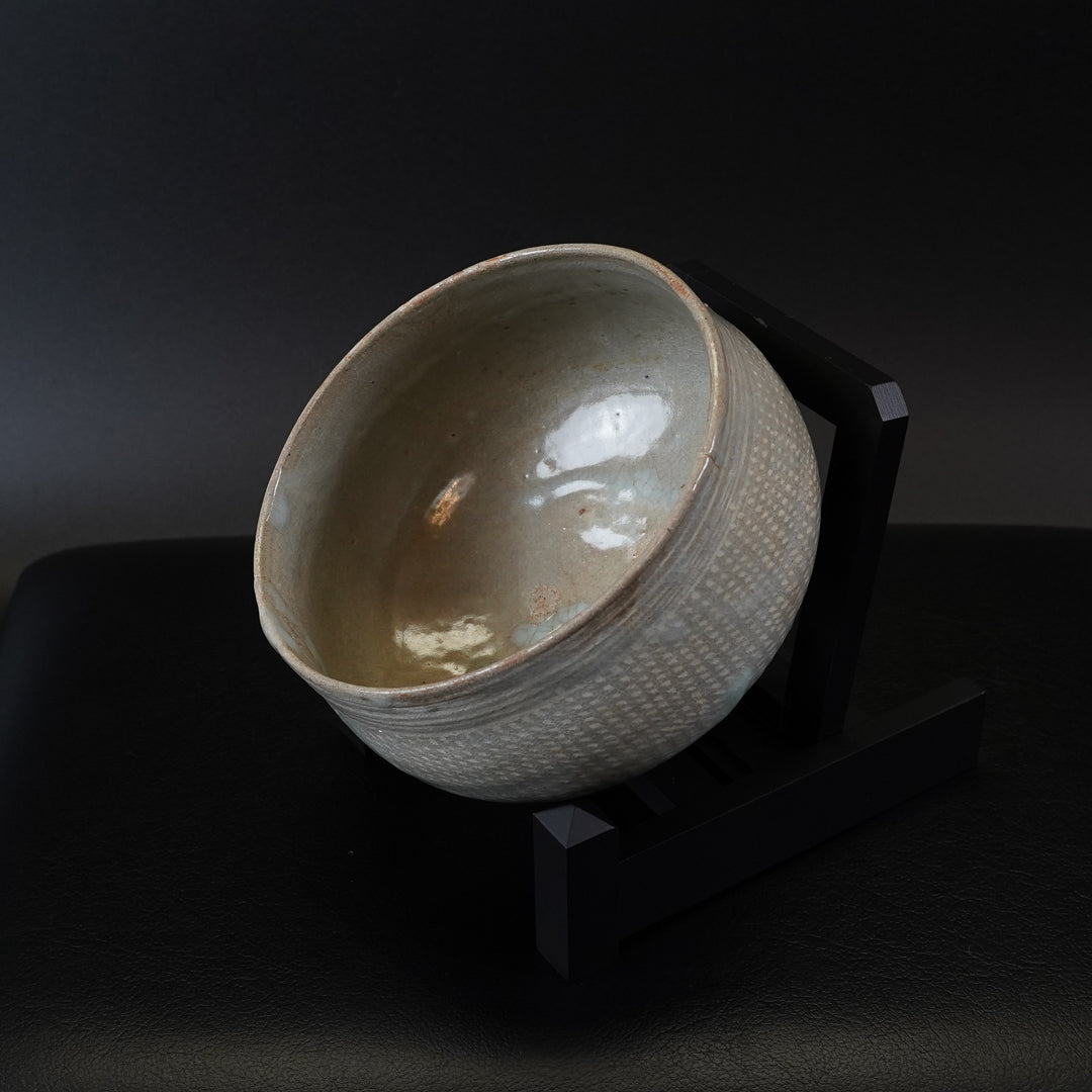 大和松雁 松緑窯 萩焼 三島手茶碗