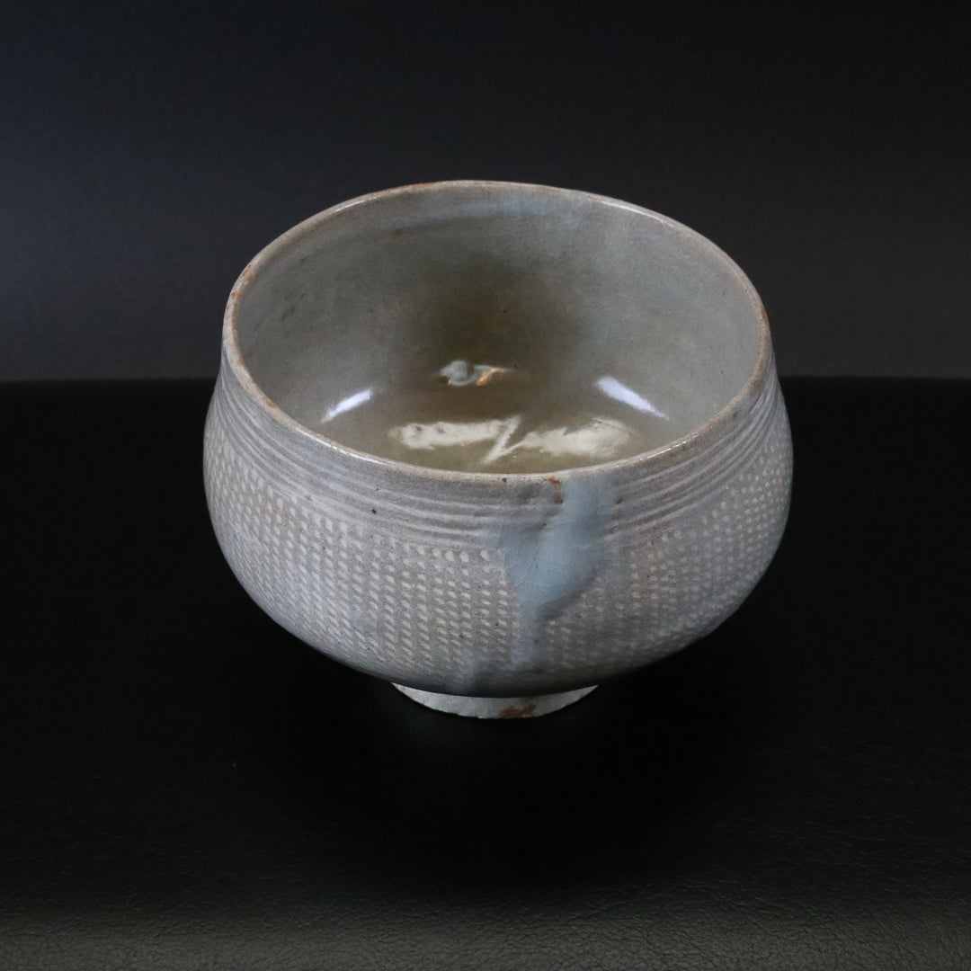 大和松雁 松緑窯 萩焼 三島手茶碗