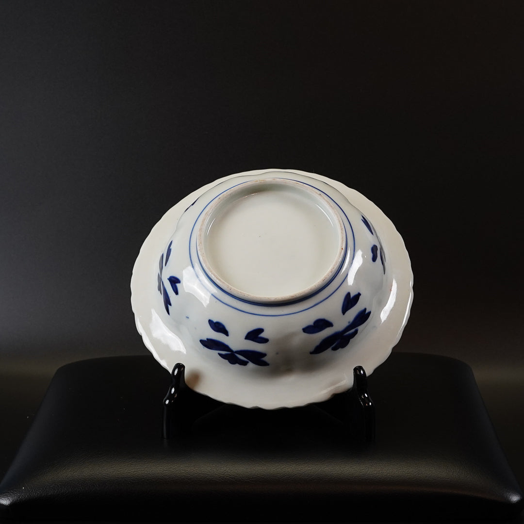 古伊万里 色絵牡丹文 八寸皿 三枚組